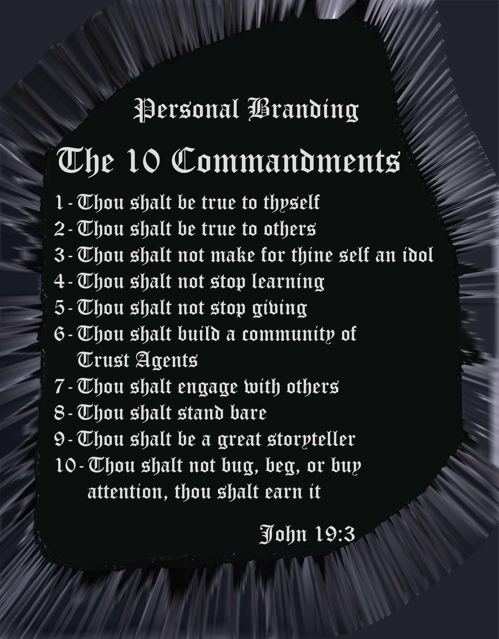 The 10 commandments of Personal Branding